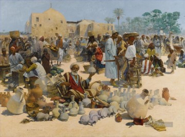  pot - THE POTTERY SELLER Alphons Leopold Mielich Araber